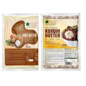 Kokum Butter Raw & Organic Ivory Shea Butter Refill Pack 2X200gm
