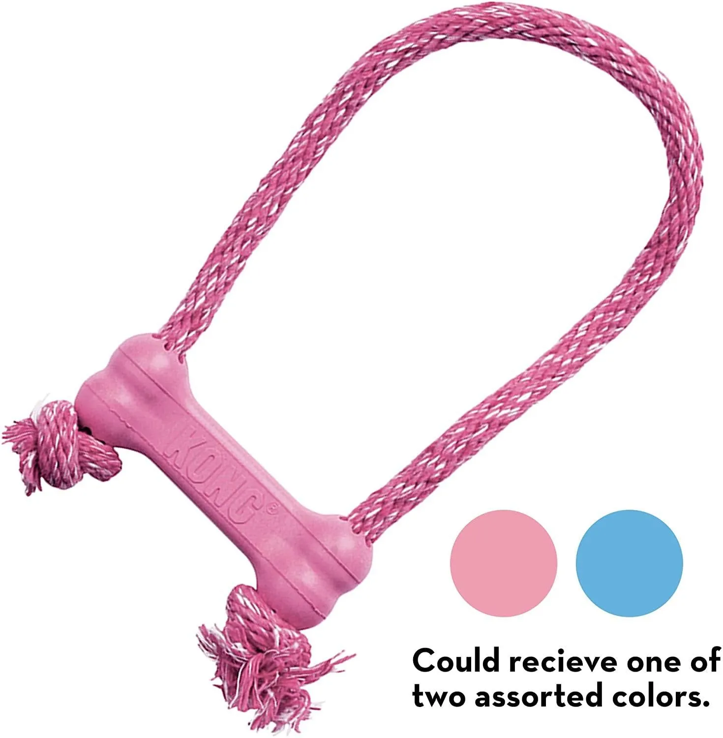 Kong Puppy Goodie Bone with Rope Dog Toy, X-Small