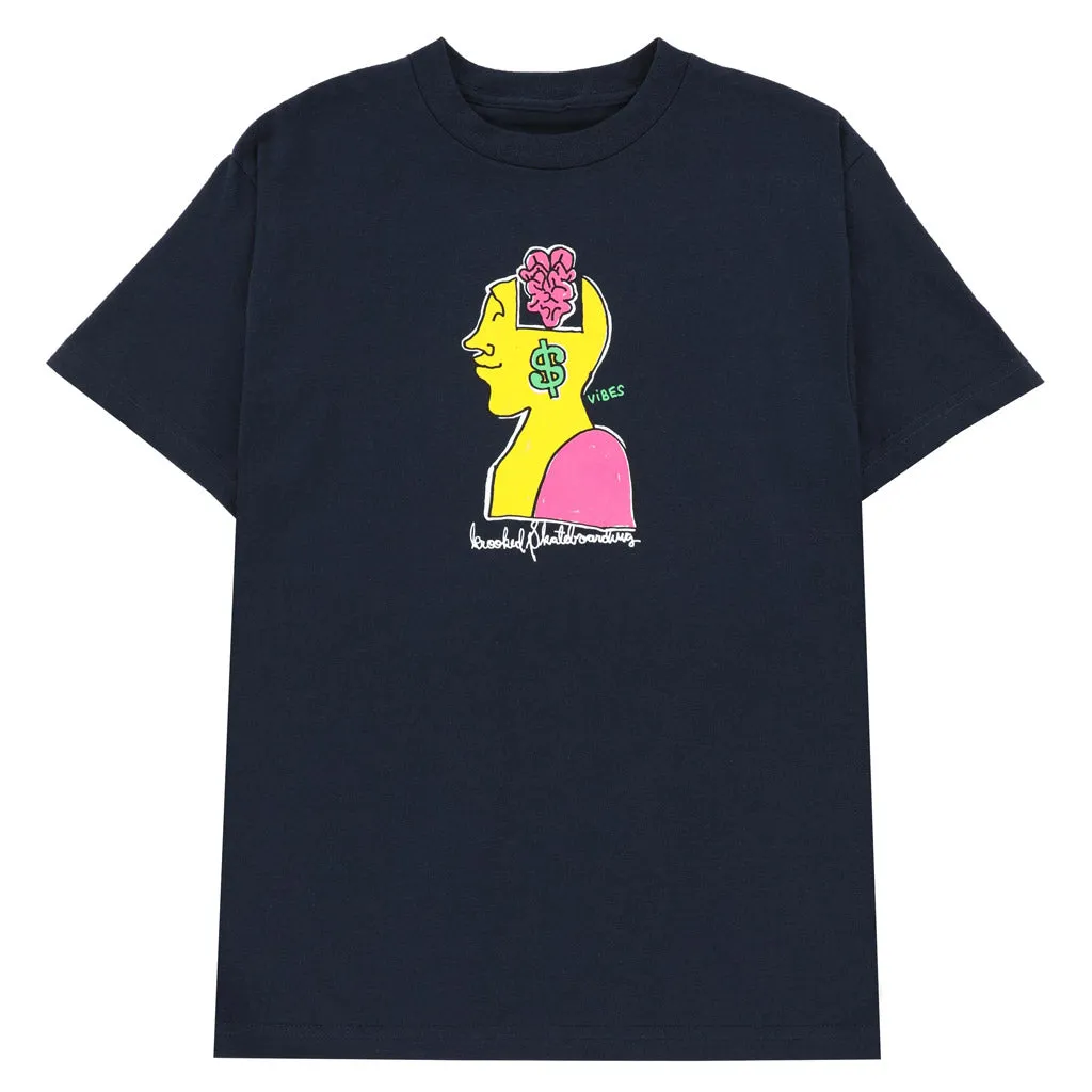 KROOKED SMART MONEY TEE - NAVY