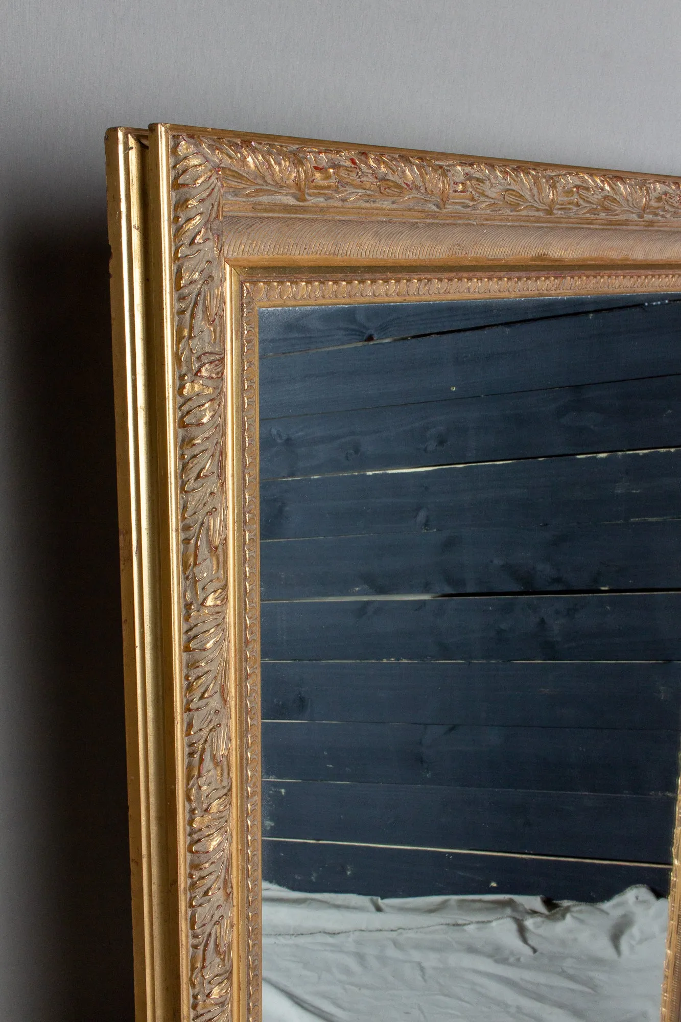 Large Antique French Gilt Frame Mirror