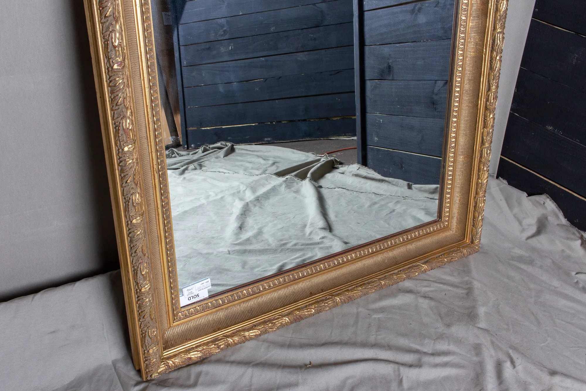 Large Antique French Gilt Frame Mirror