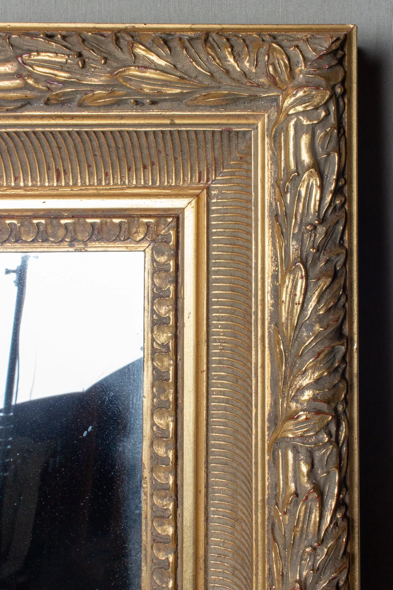 Large Antique French Gilt Frame Mirror