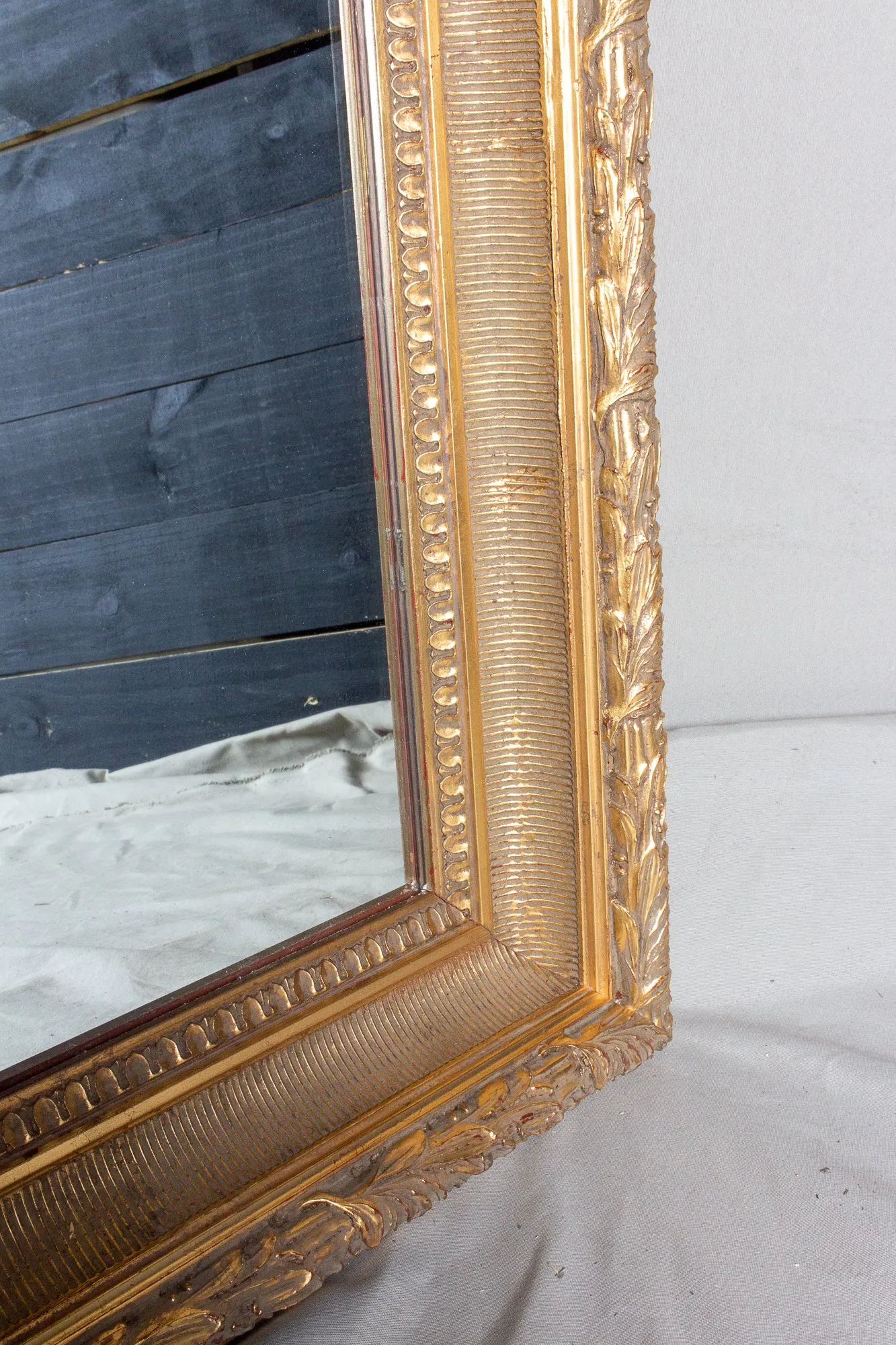 Large Antique French Gilt Frame Mirror