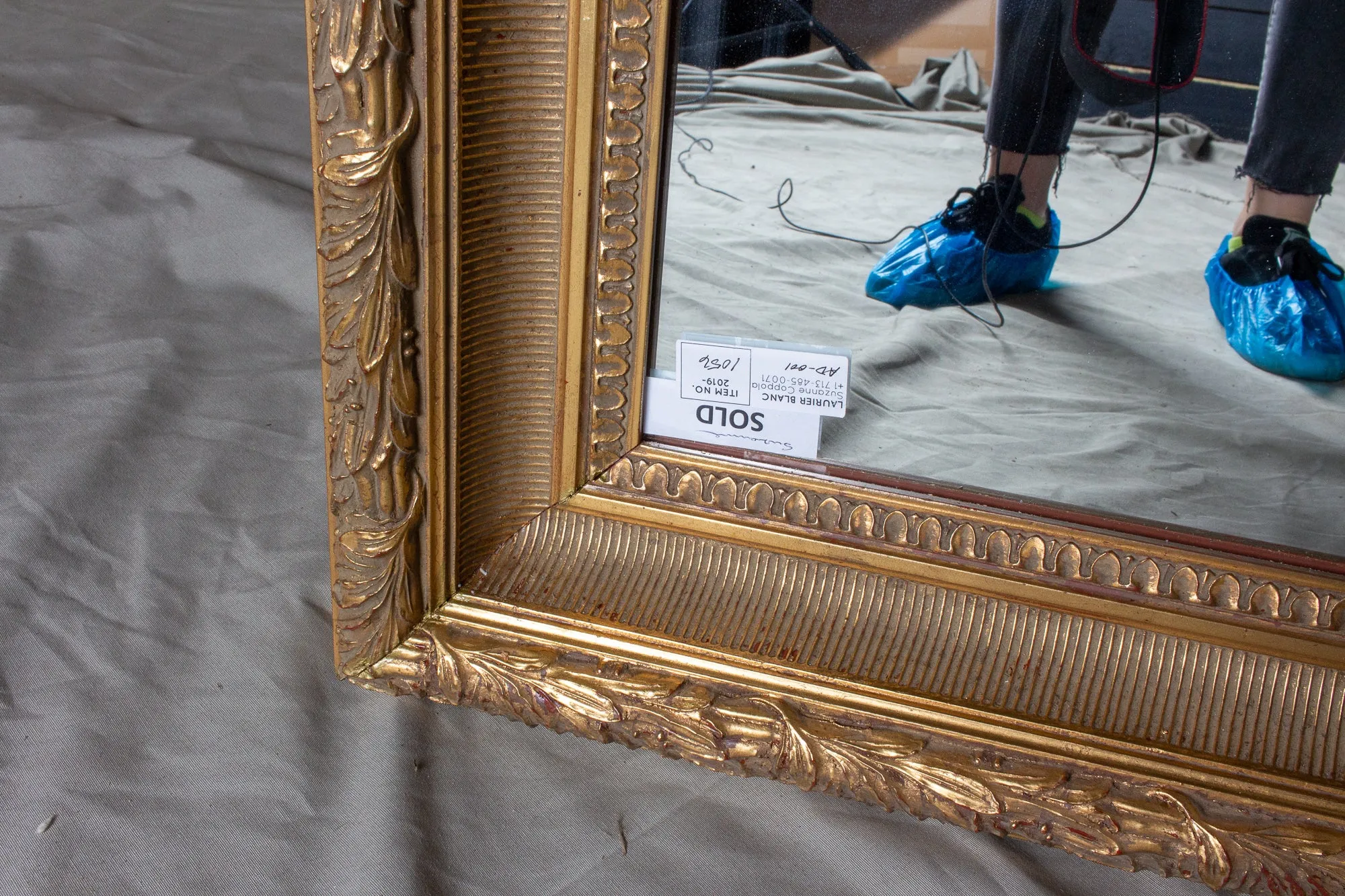 Large Antique French Gilt Frame Mirror