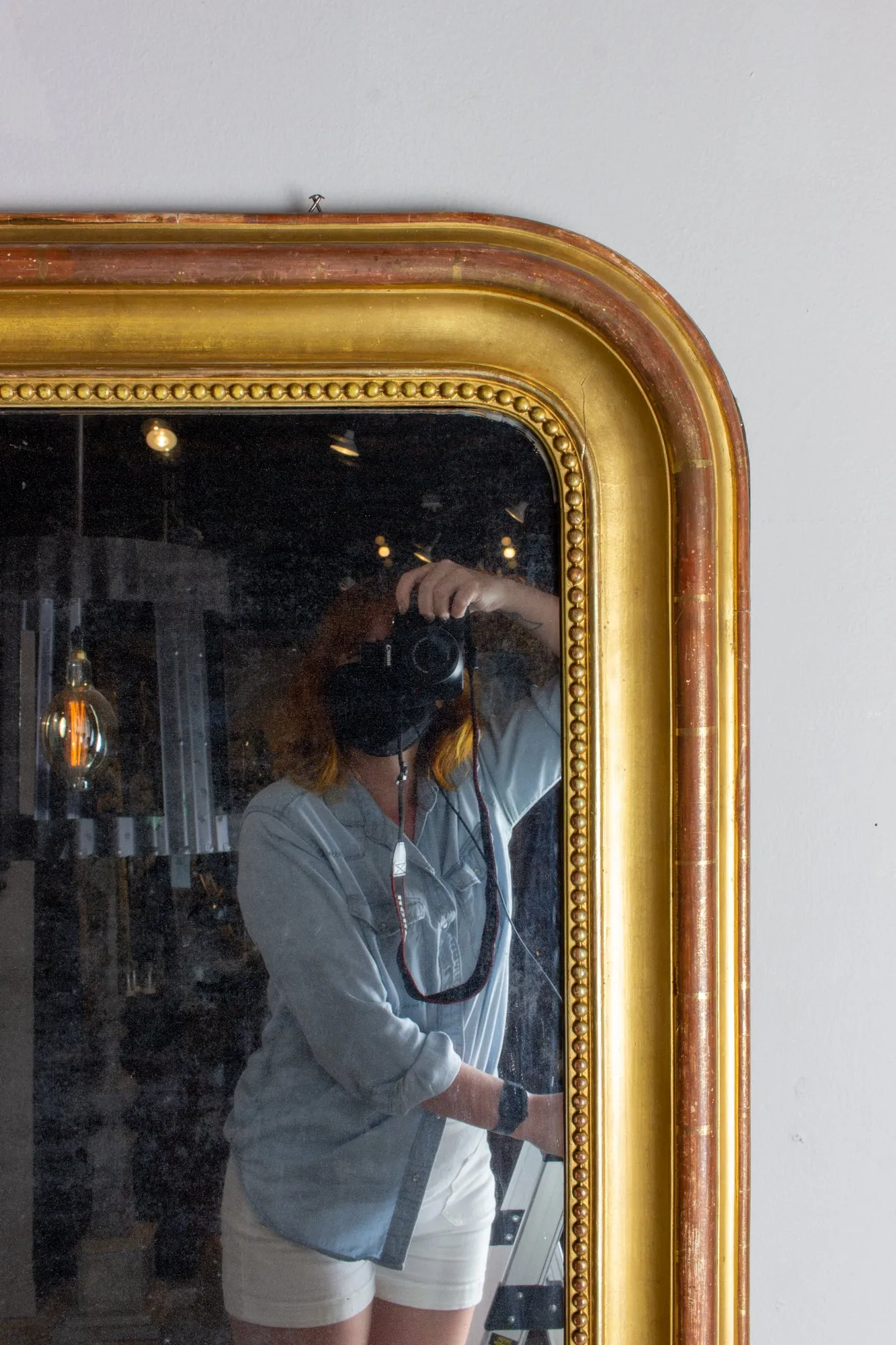 Large Antique French Gilt Louis Philippe Mirror, circa 1830