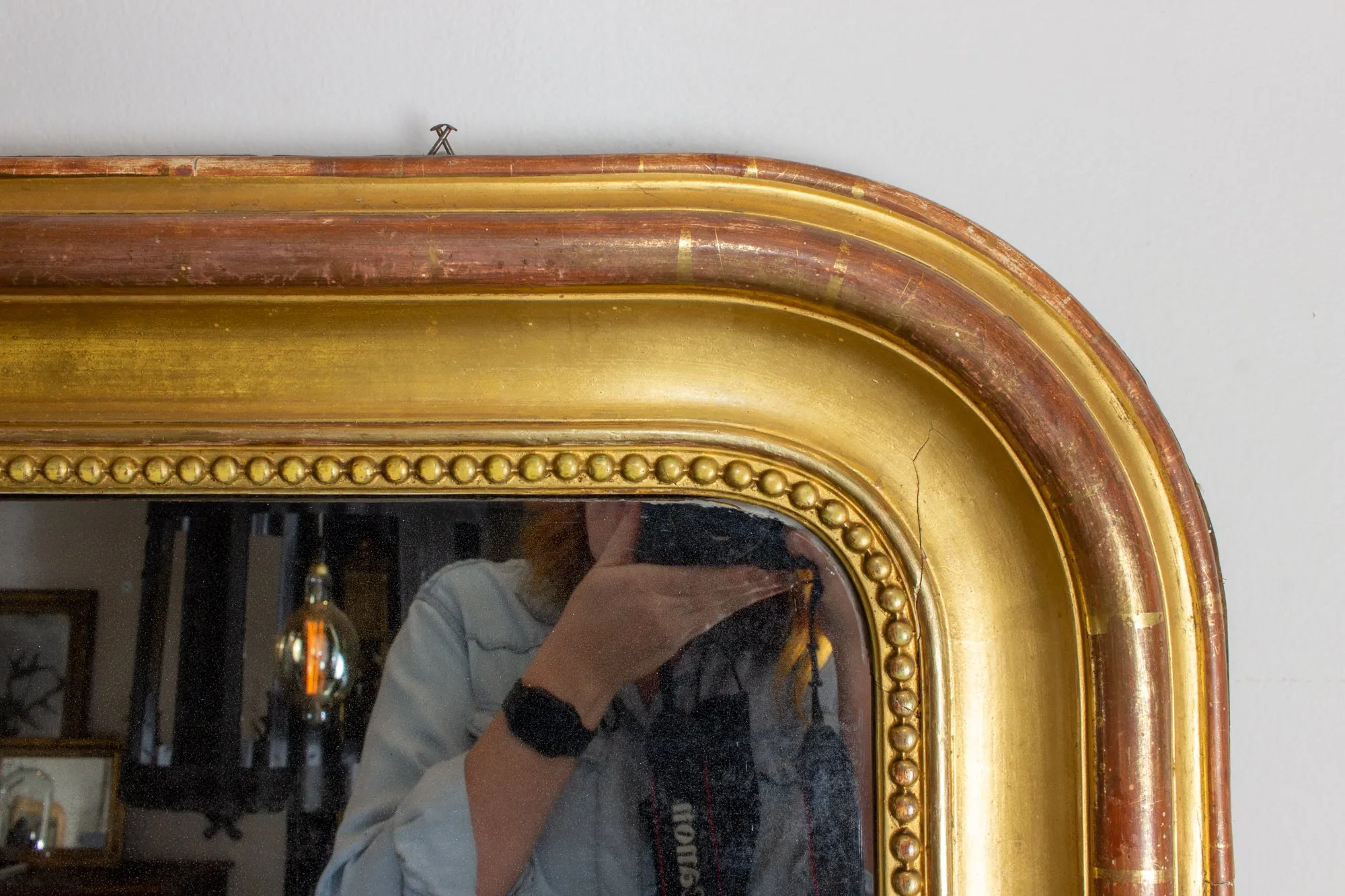 Large Antique French Gilt Louis Philippe Mirror, circa 1830