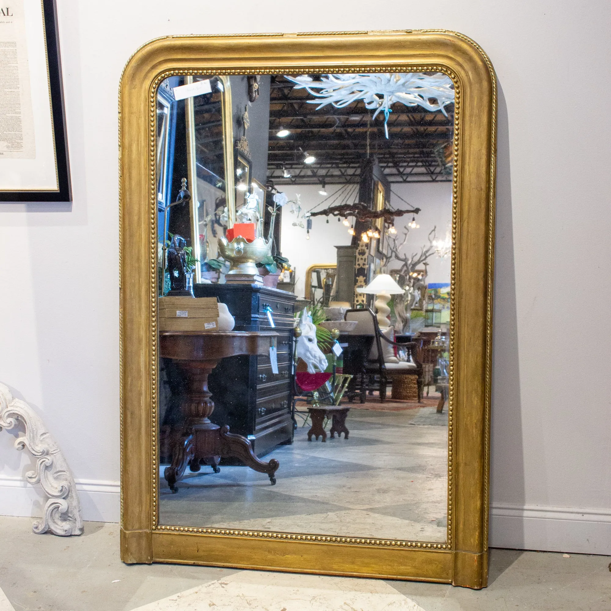 Large Antique French Gilt Louis Philippe Mirror, circa 1830