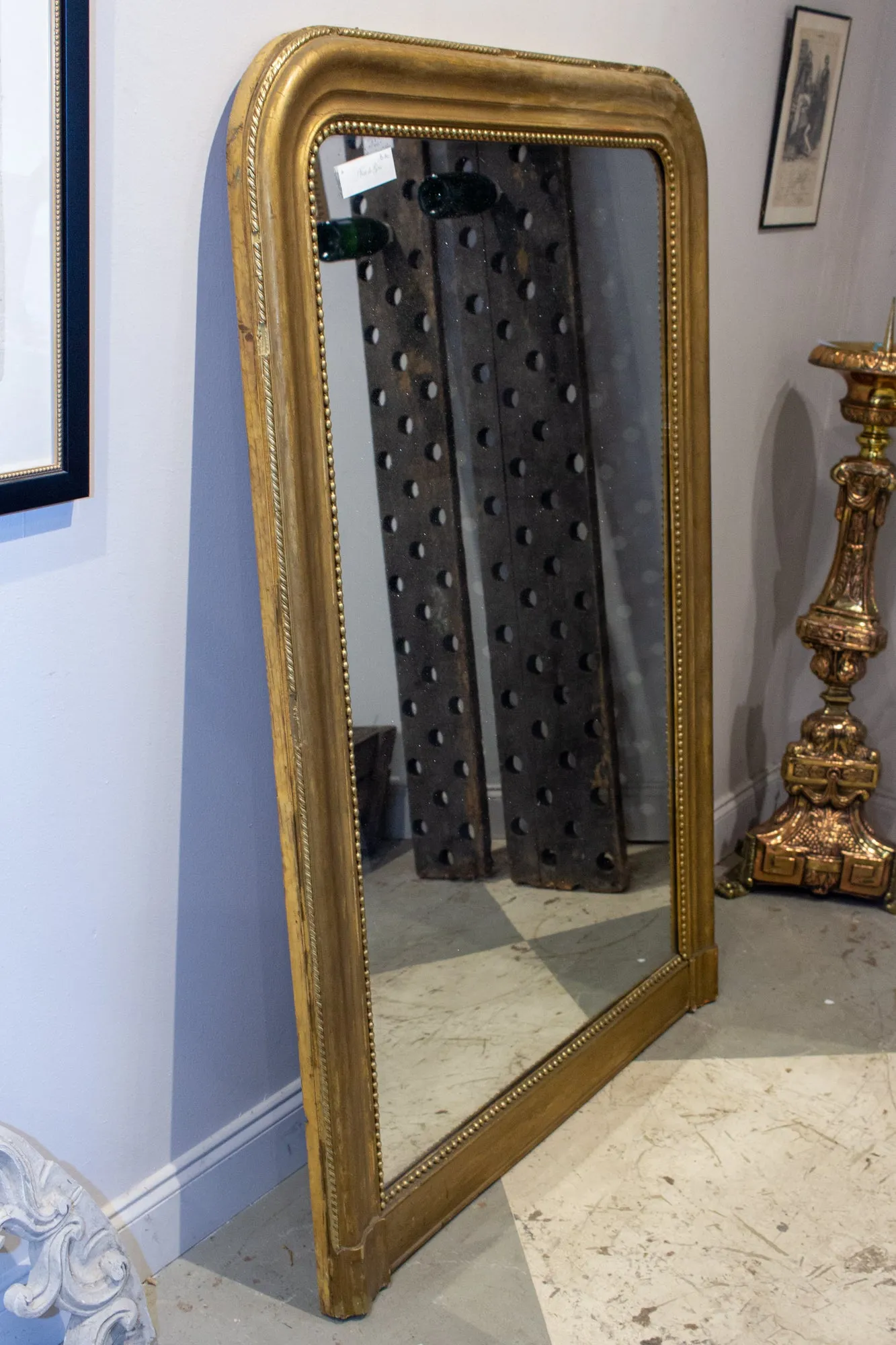 Large Antique French Gilt Louis Philippe Mirror, circa 1830