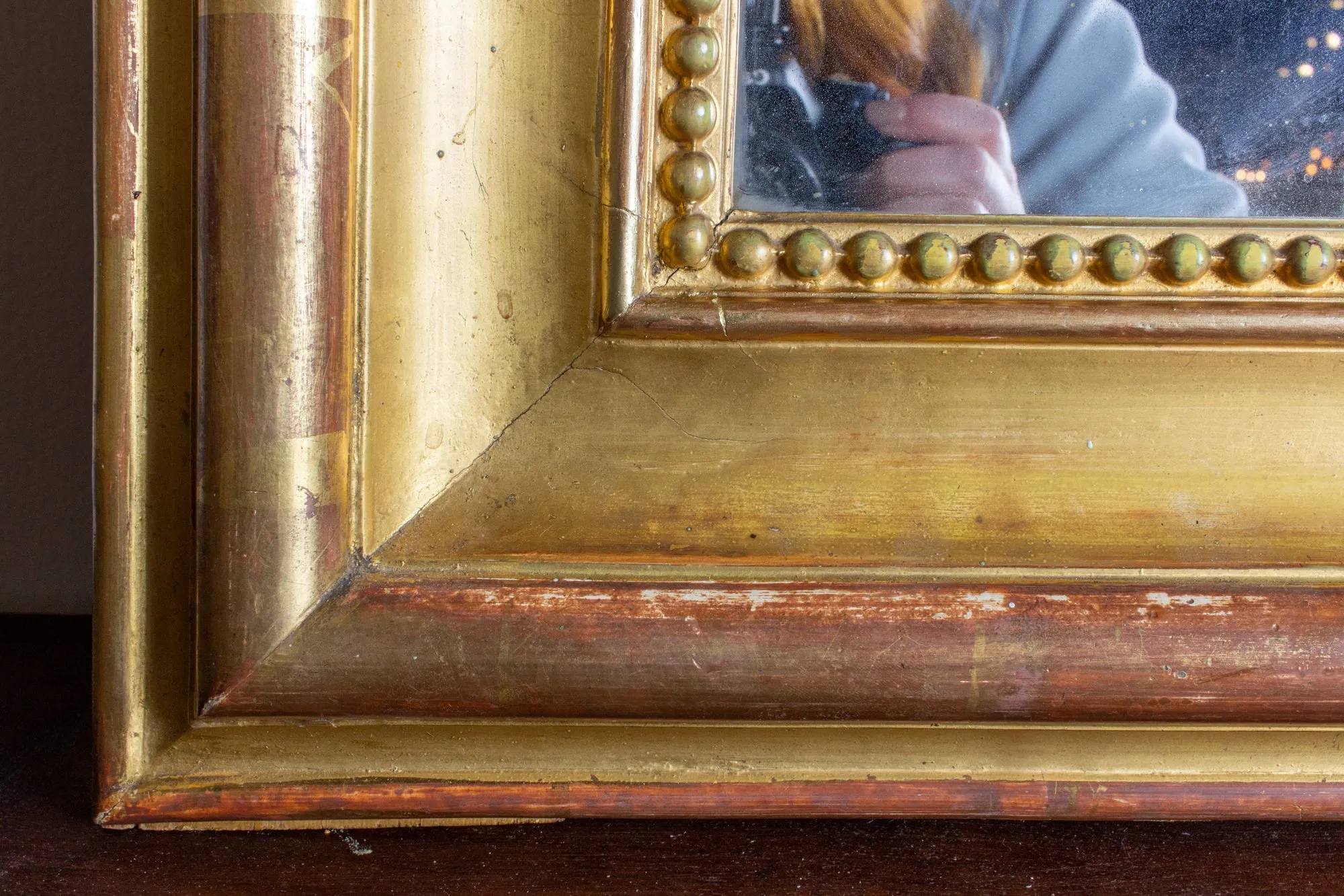 Large Antique French Gilt Louis Philippe Mirror, circa 1830