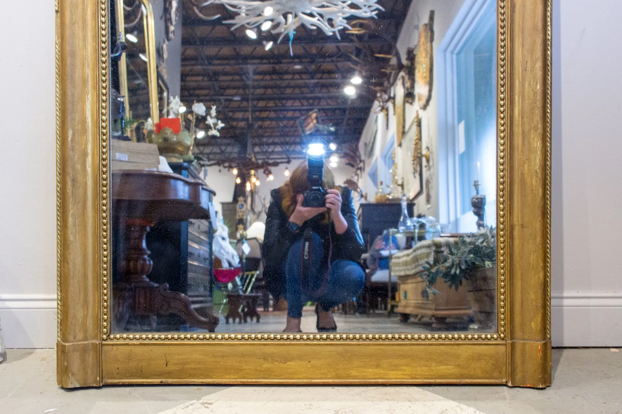 Large Antique French Gilt Louis Philippe Mirror, circa 1830