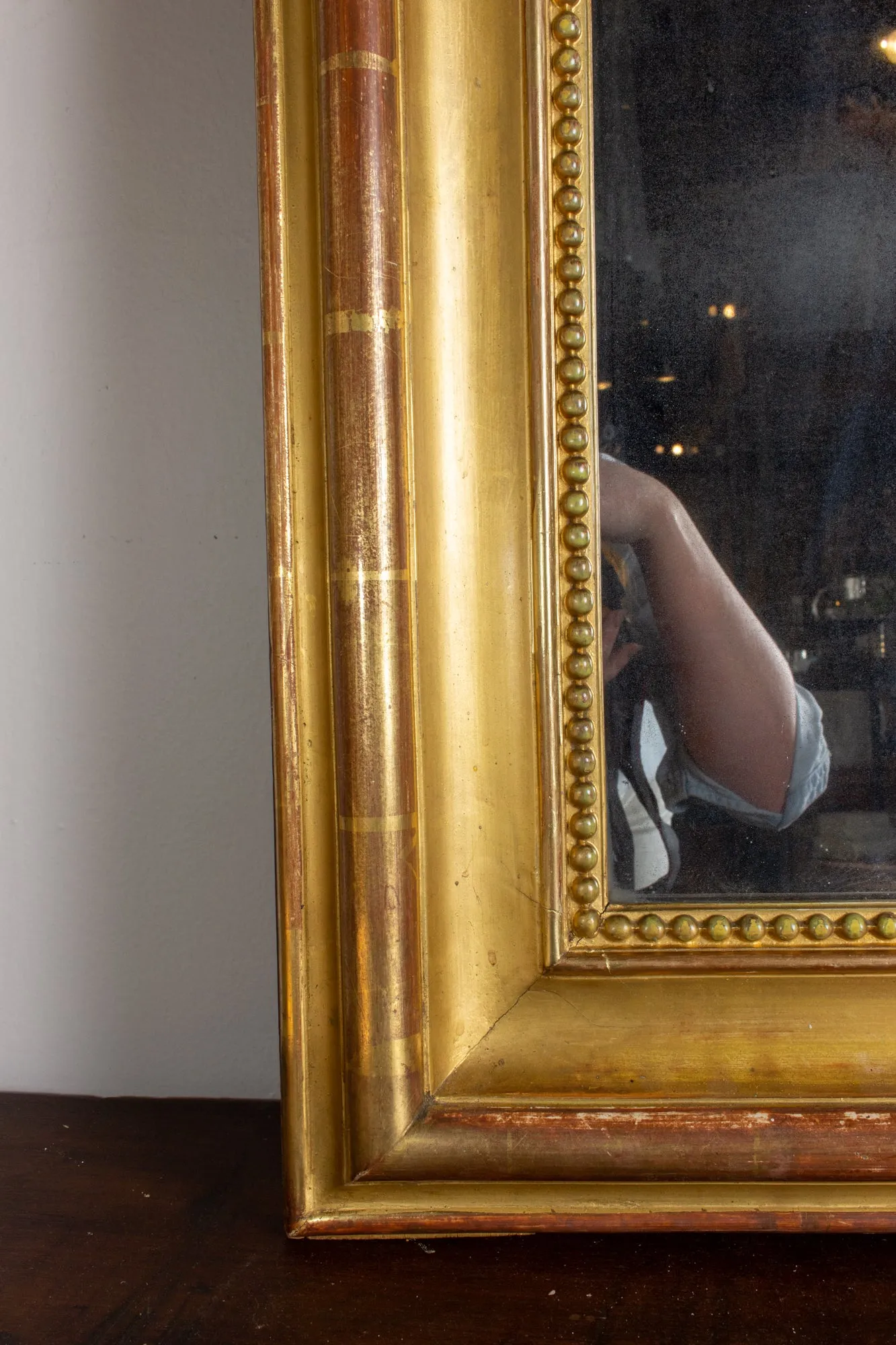 Large Antique French Gilt Louis Philippe Mirror, circa 1830