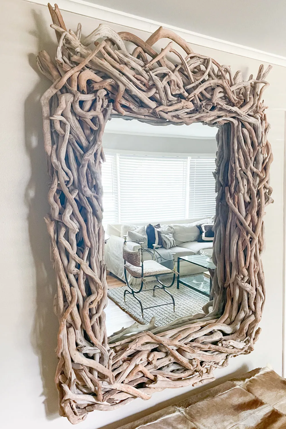 Large Scale Artisan Made Driftwood Mirror