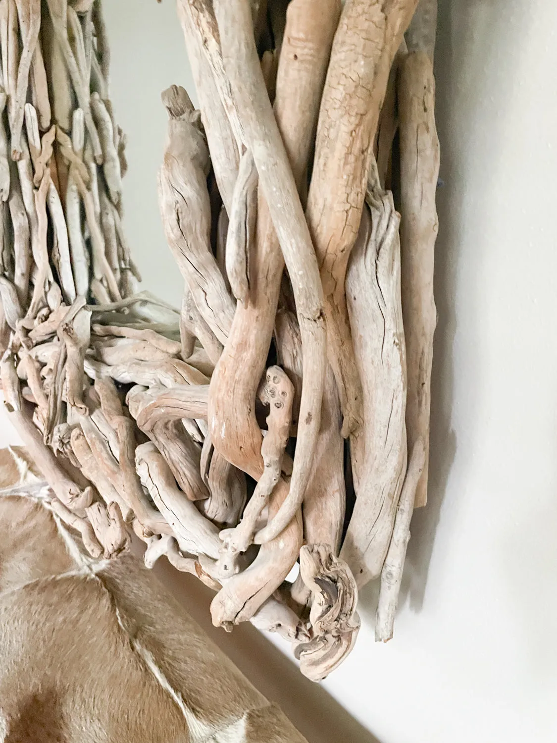 Large Scale Artisan Made Driftwood Mirror