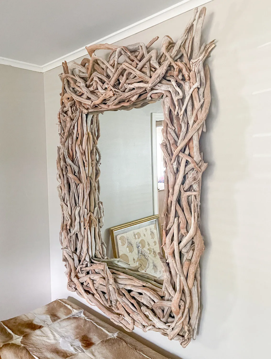Large Scale Artisan Made Driftwood Mirror