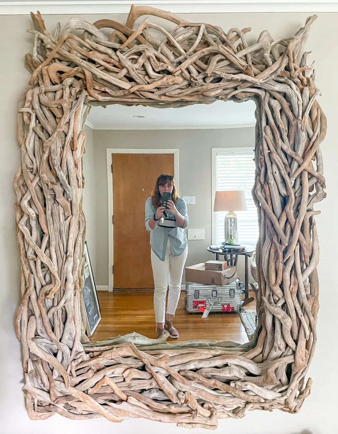 Large Scale Artisan Made Driftwood Mirror