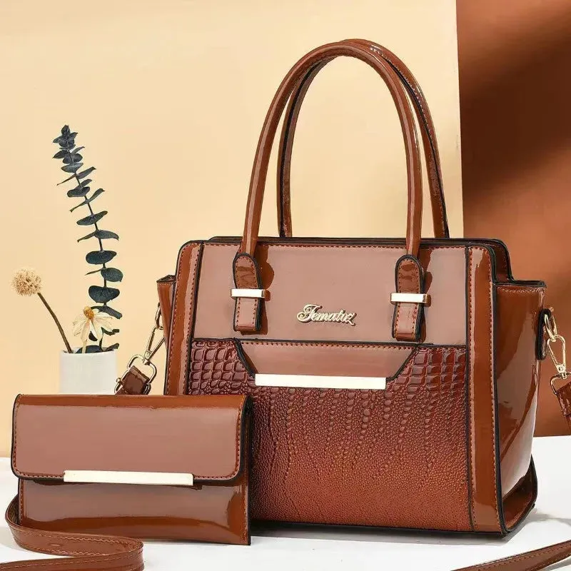 Large User-friendly Tote Shoulder Crocodile Capacity Fashion Bag Handbags Bags Composite Quality 2024 PU High Patterned Best-rated Women Crossbody Single