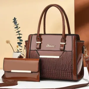 Large User-friendly Tote Shoulder Crocodile Capacity Fashion Bag Handbags Bags Composite Quality 2024 PU High Patterned Best-rated Women Crossbody Single