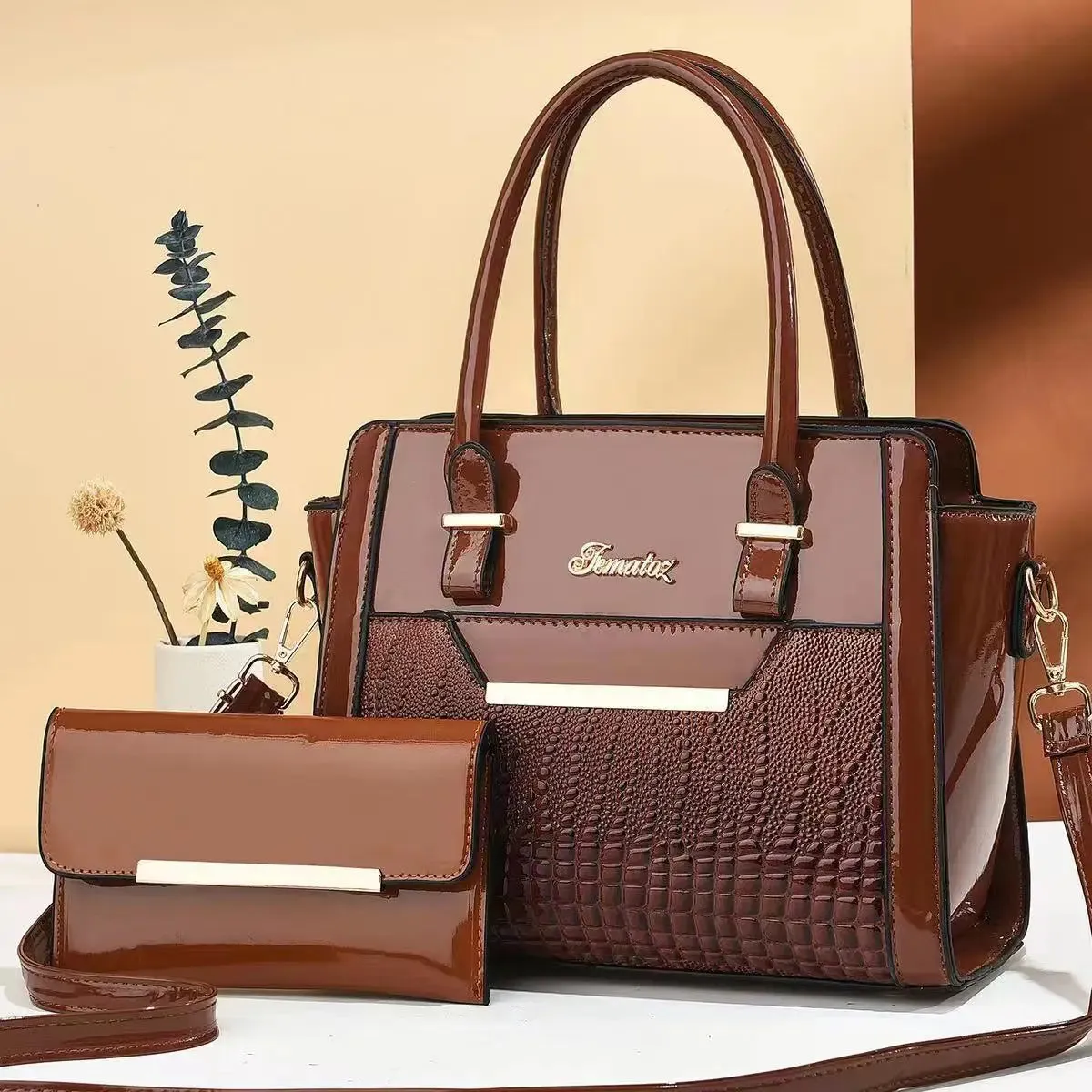 Large User-friendly Tote Shoulder Crocodile Capacity Fashion Bag Handbags Bags Composite Quality 2024 PU High Patterned Best-rated Women Crossbody Single