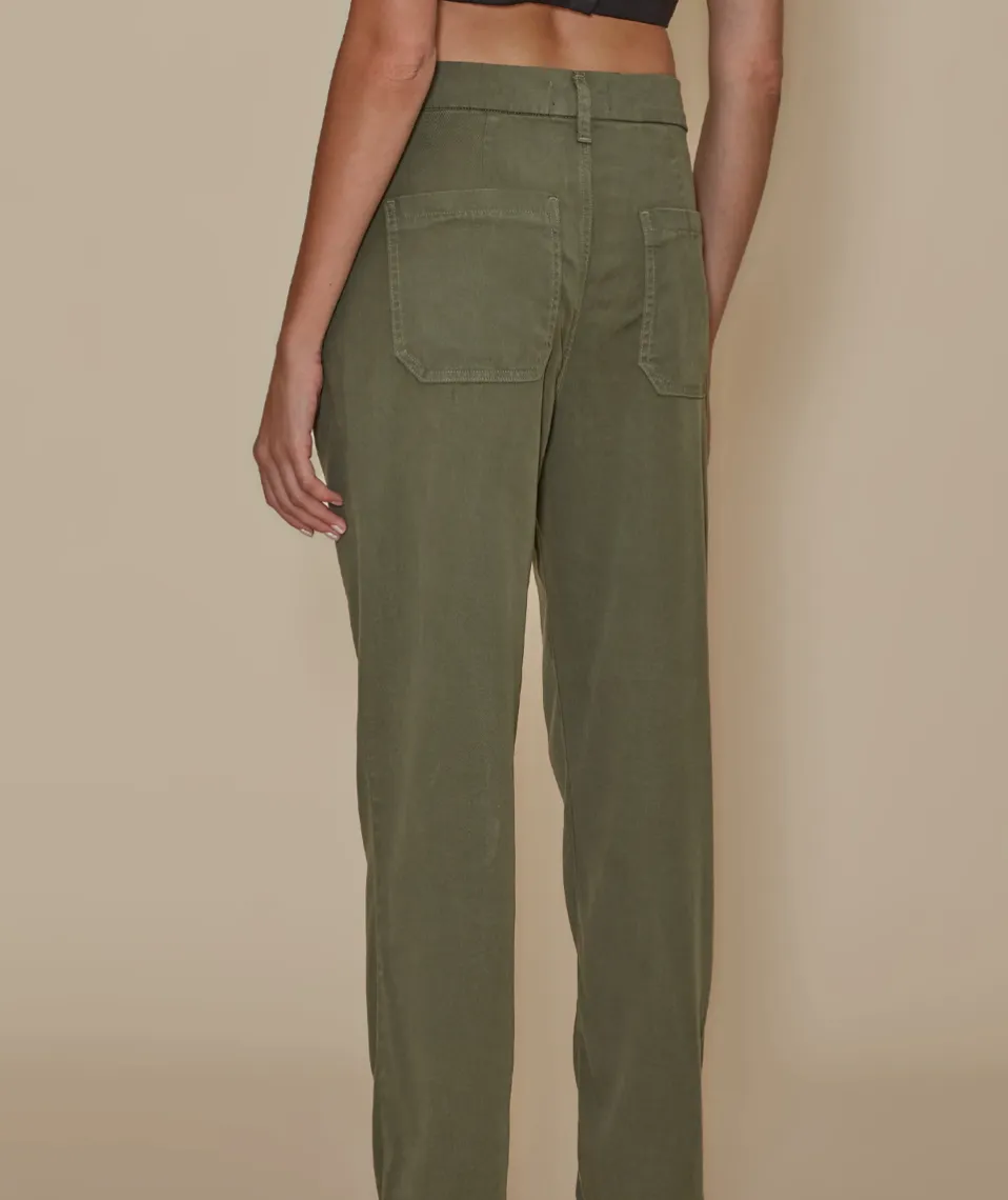 Le Jean - Sloane Slim Trouser - Olive Green