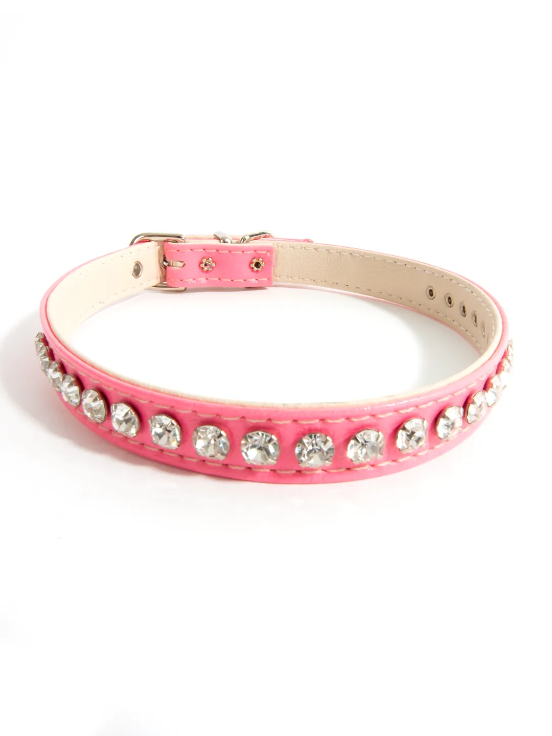Leather Rhinestone Collar