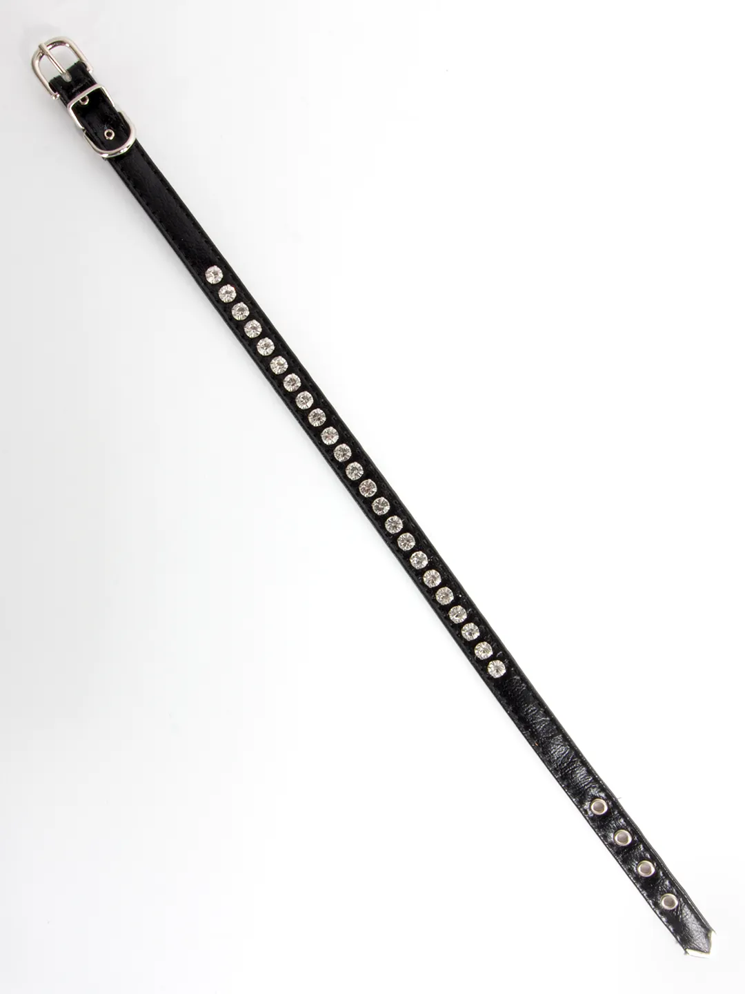 Leather Rhinestone Collar