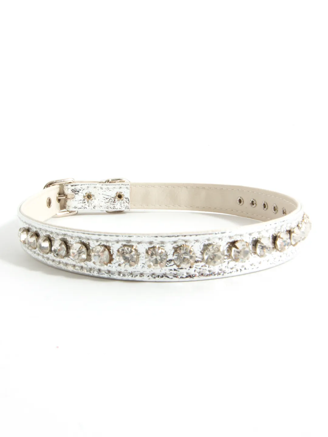 Leather Rhinestone Collar