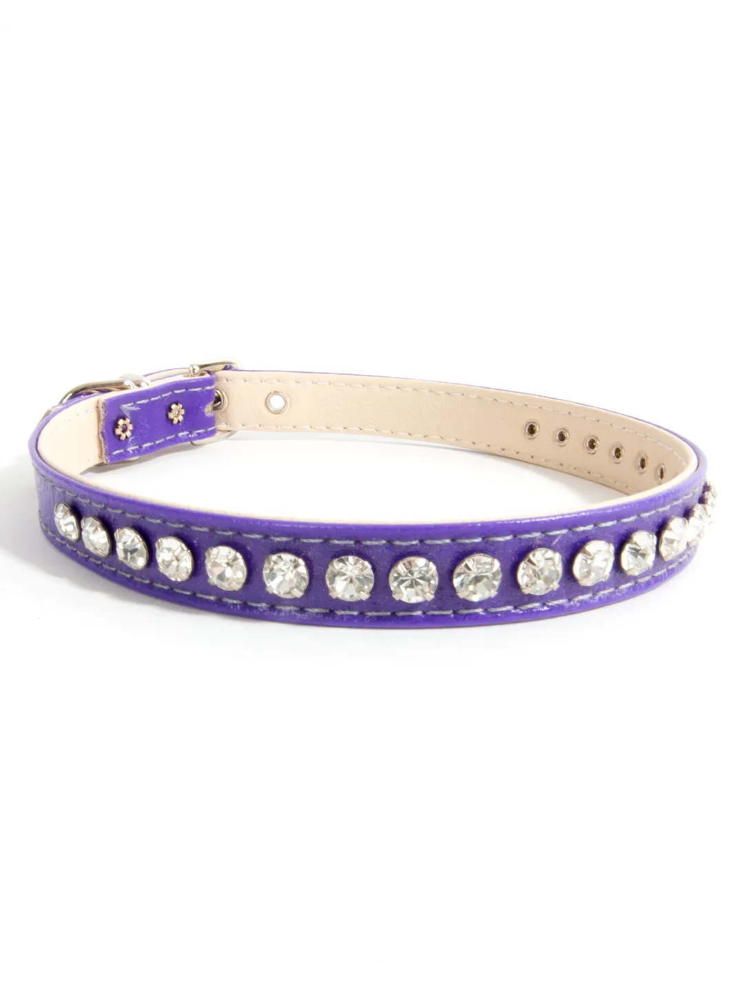 Leather Rhinestone Collar