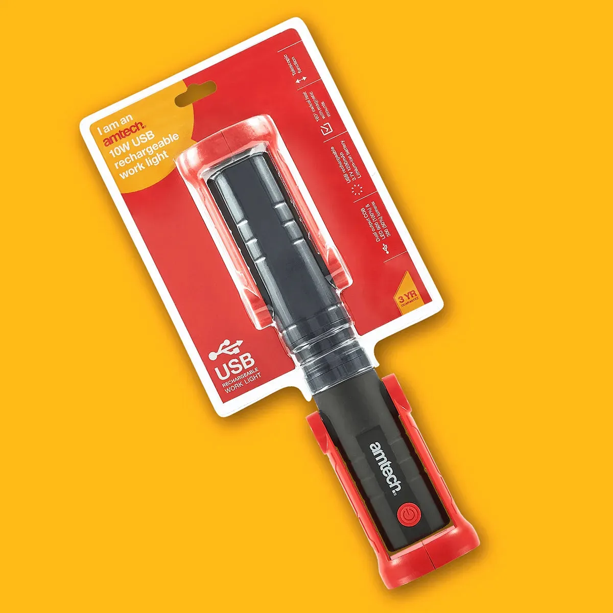 Led Rechargeable Cordless Work Light Garage Inspection Lamp Torch Worklight USB