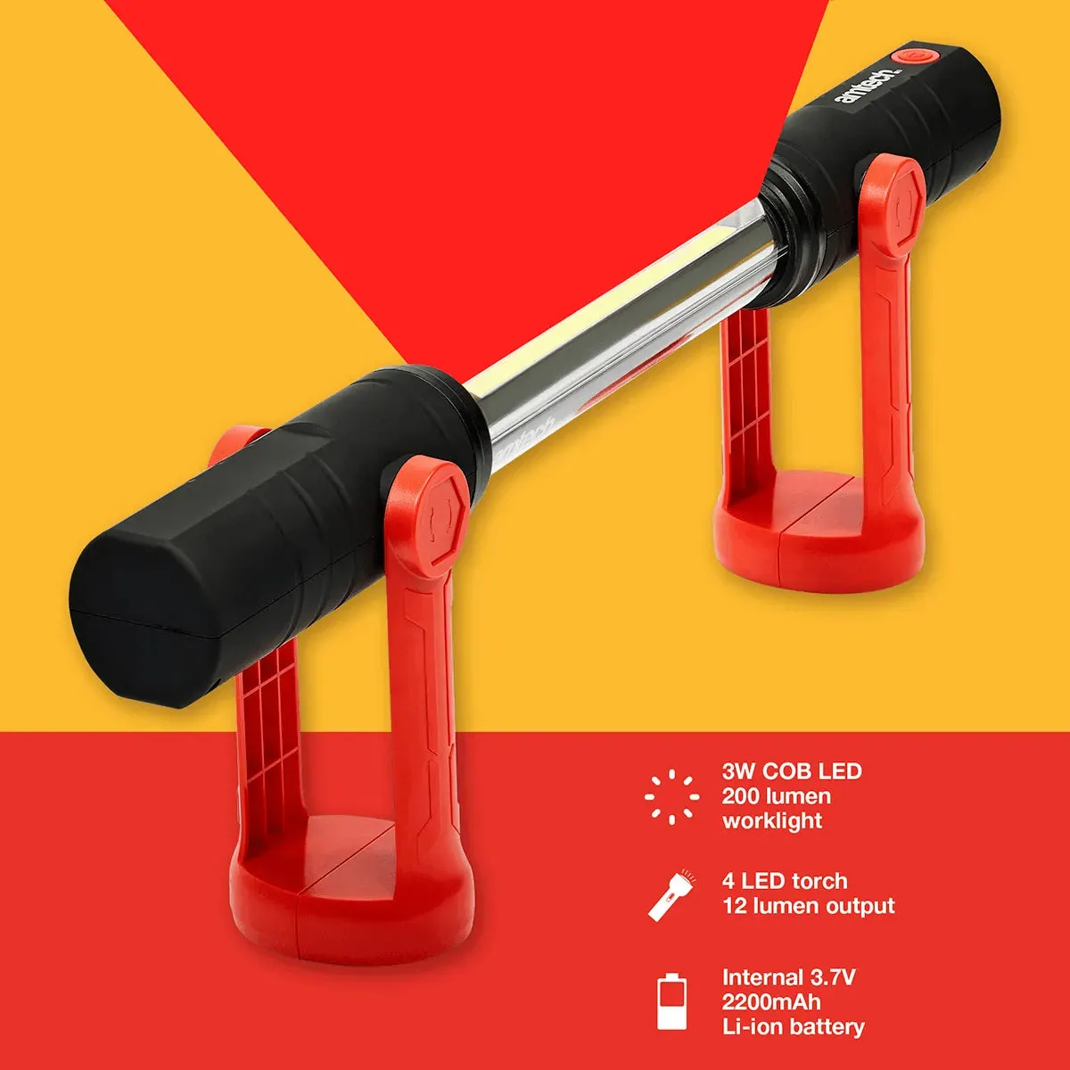 Led Rechargeable Cordless Work Light Garage Inspection Lamp Torch Worklight USB
