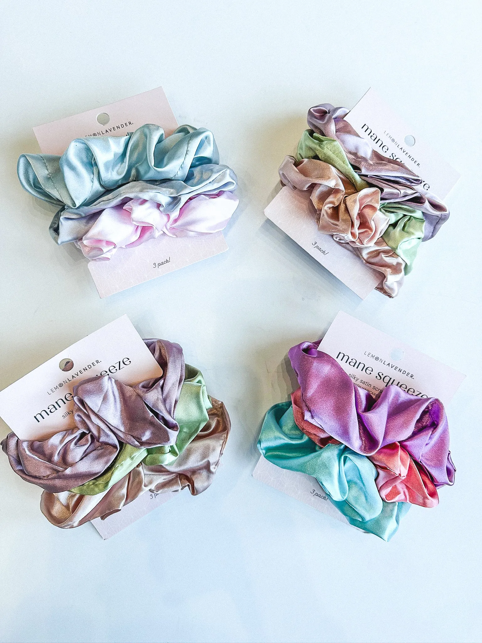 Lemon Lavender Mane Squeeze Scrunchie Set