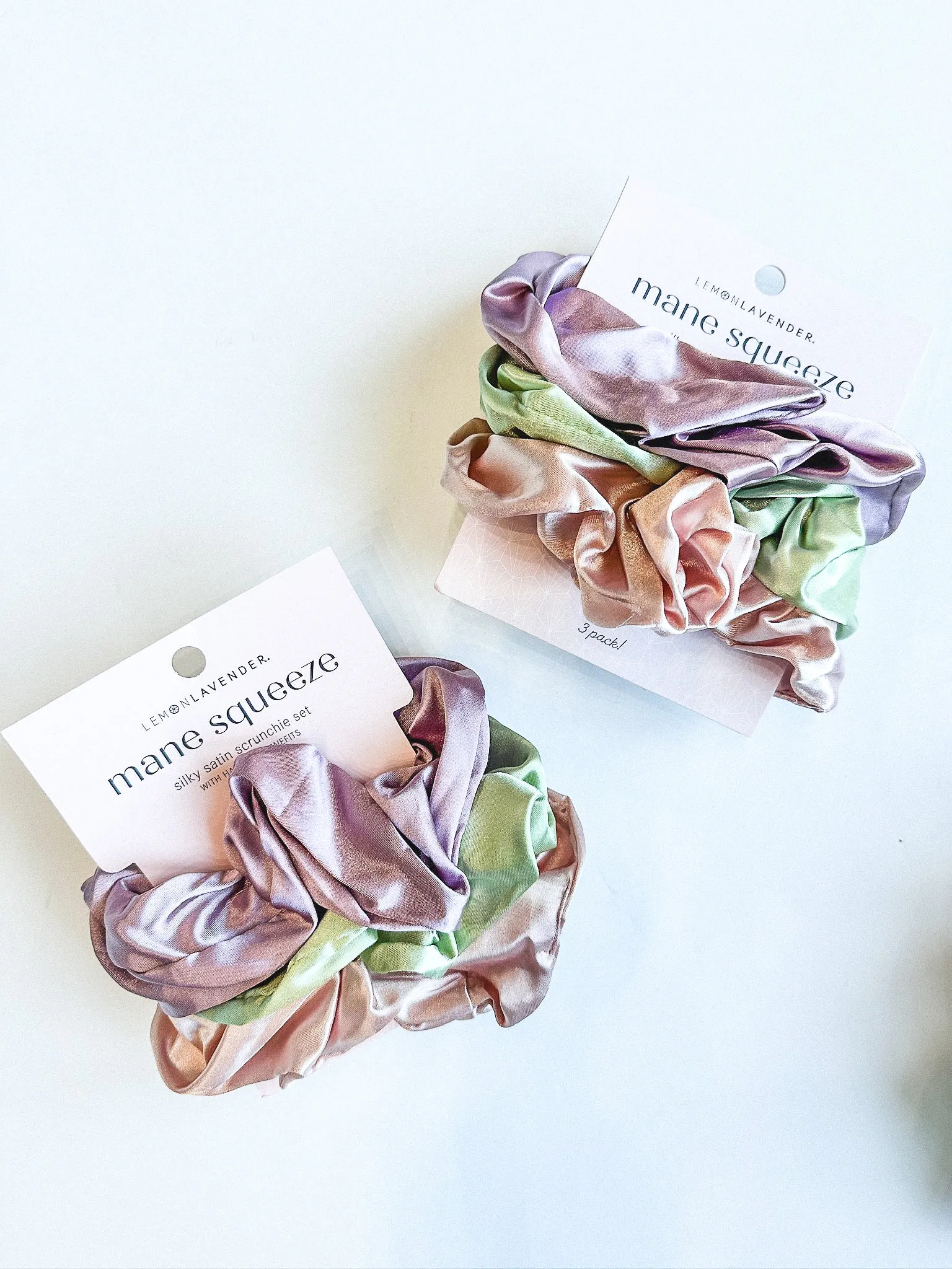 Lemon Lavender Mane Squeeze Scrunchie Set