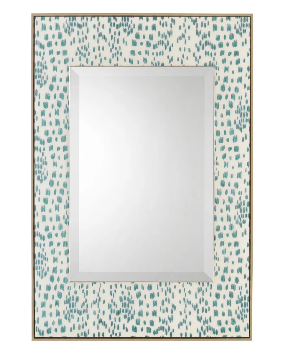 Les Touches Mirror, Aqua, Multi Size