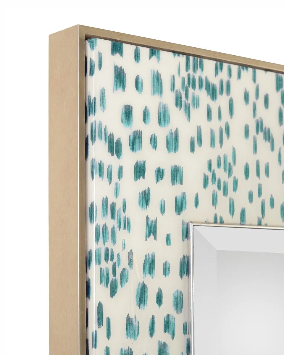 Les Touches Mirror, Aqua, Multi Size