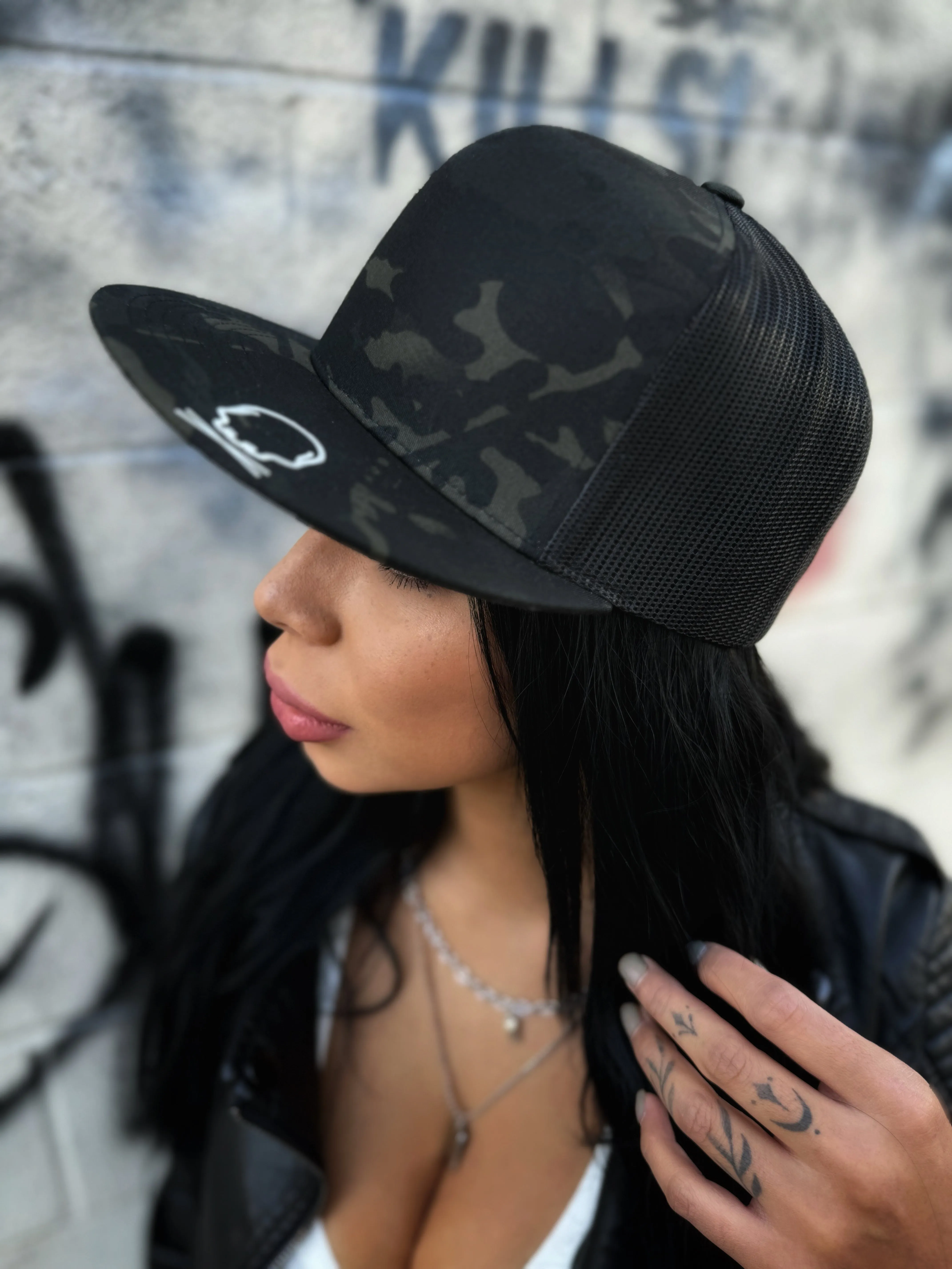 LET 'EM HATE BLACK CAMO SIDE STYLE BLACK HAT