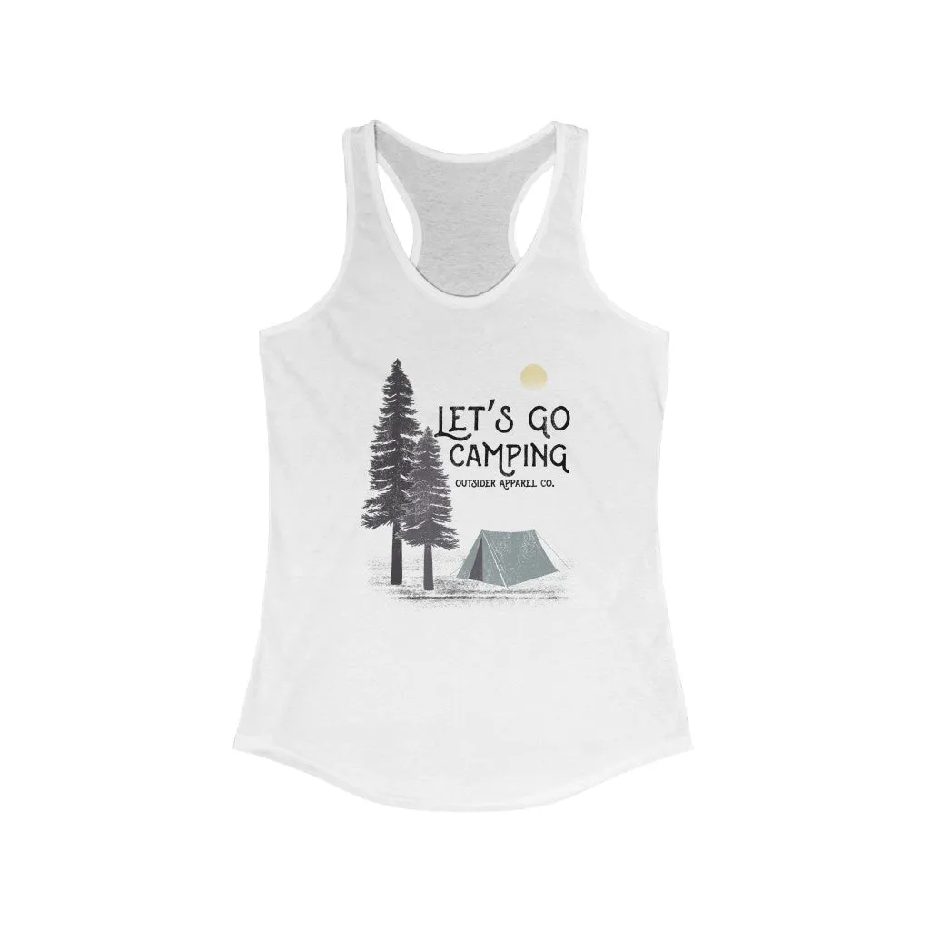 Let's Go Camping Women's Racerback Tank