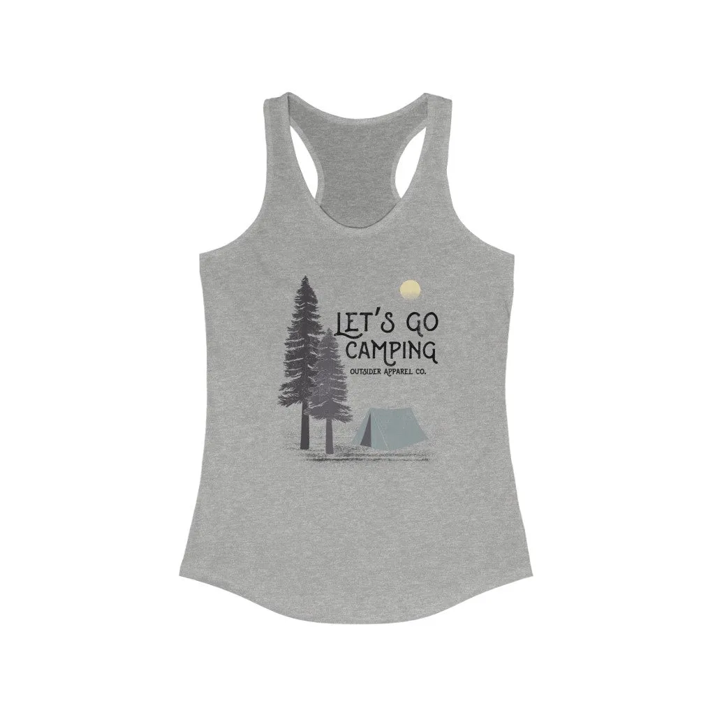 Let's Go Camping Women's Racerback Tank