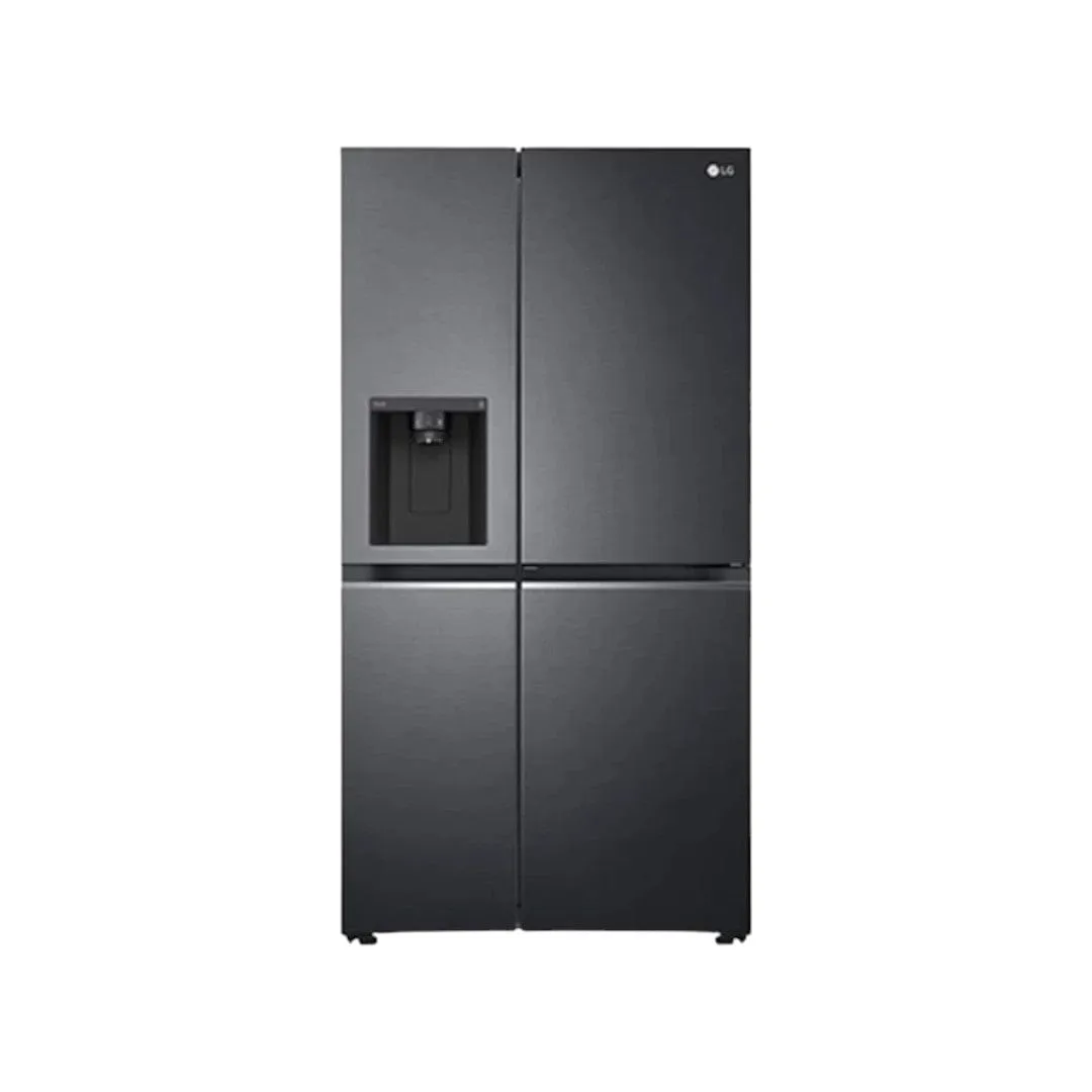 LG 617L Matte Black Finish Side by Side Fridge with Uvnano GC-J257SQ2W