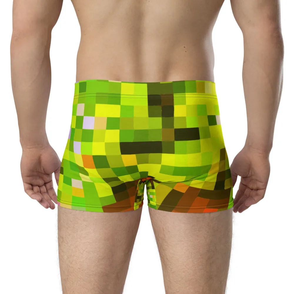 LGBT Mens Boxer Briefs - Yellow Checked