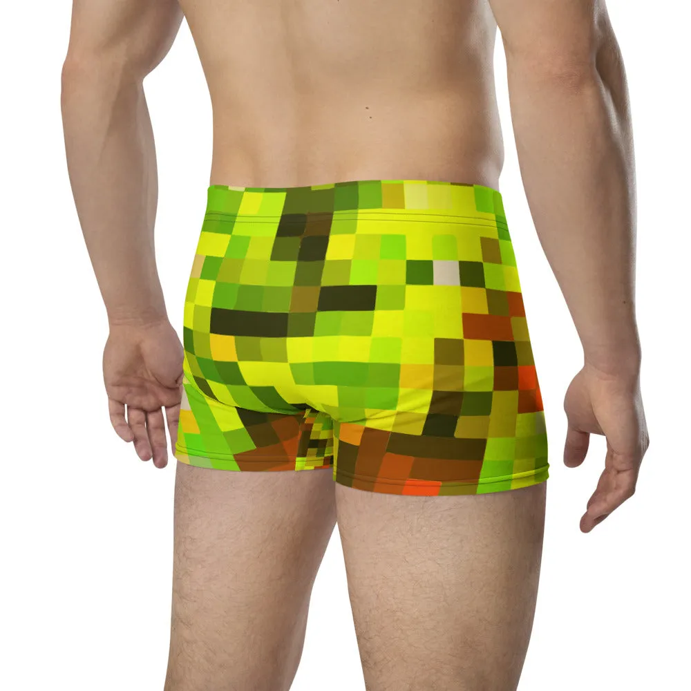 LGBT Mens Boxer Briefs - Yellow Checked
