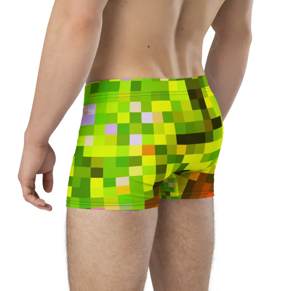 LGBT Mens Boxer Briefs - Yellow Checked