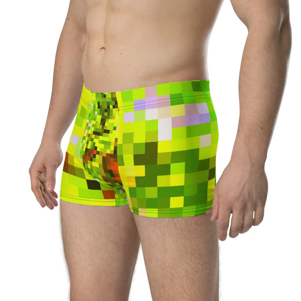 LGBT Mens Boxer Briefs - Yellow Checked