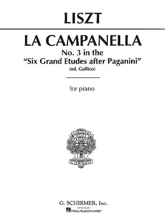 LISZT La Campanella (No. 3 in 6 Grand Etudes after N. Paganini) Piano Solo