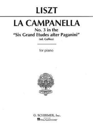 LISZT La Campanella (No. 3 in 6 Grand Etudes after N. Paganini) Piano Solo