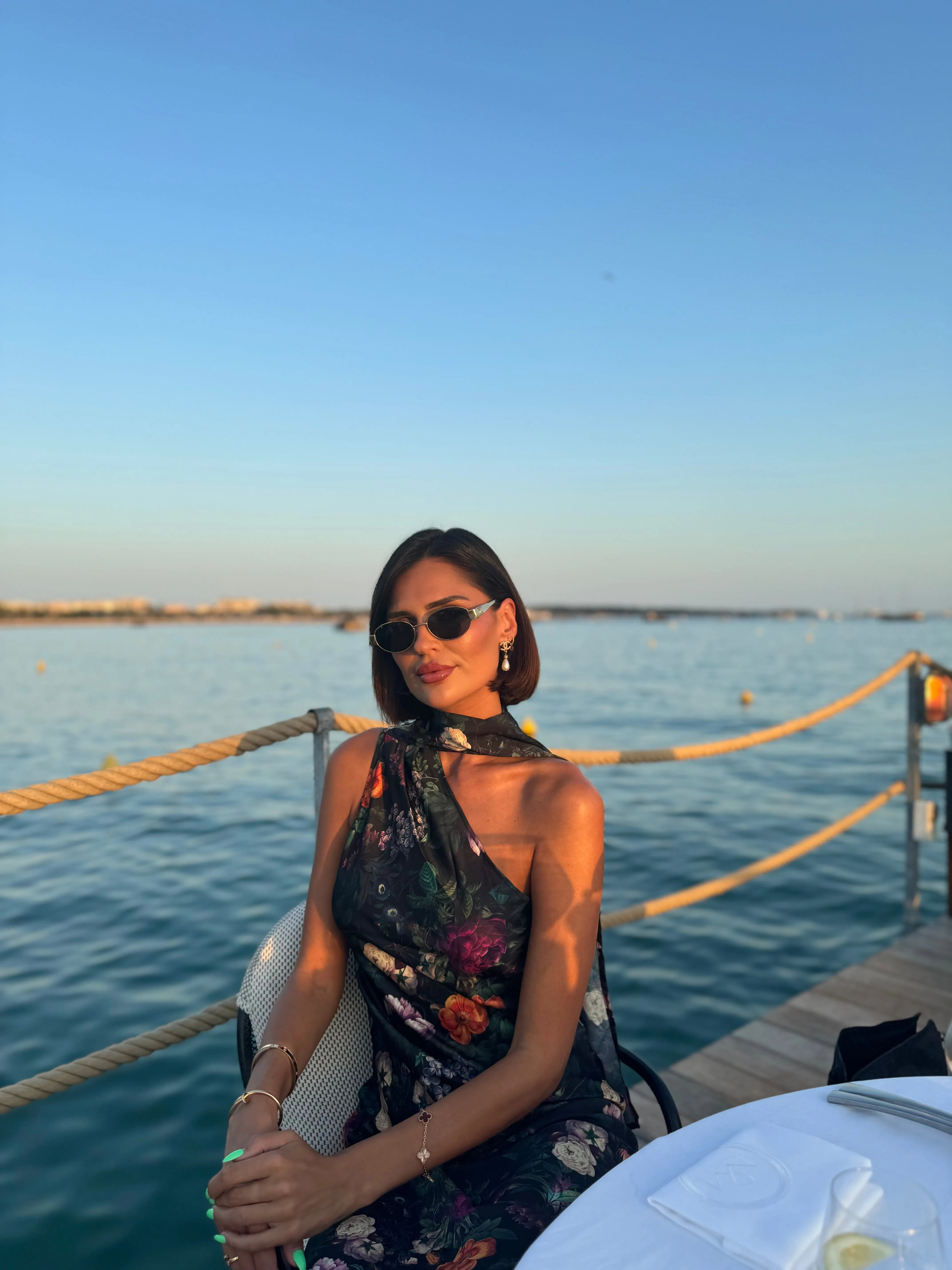 Liya Cannes One Sleeve Silky Maxi Dress