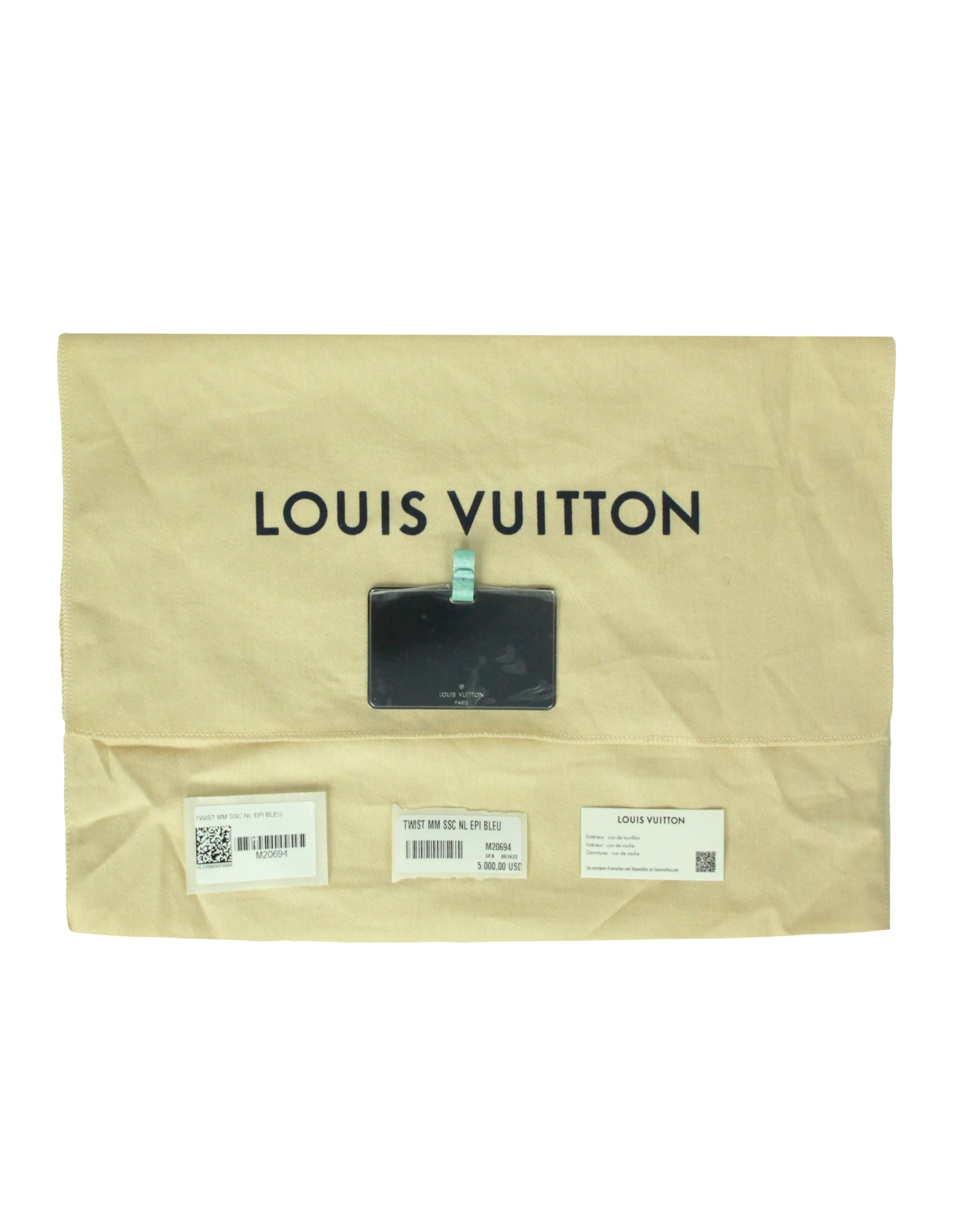 Louis Vuitton Blue Iridescent Calfskin Twist MM Crossbody
