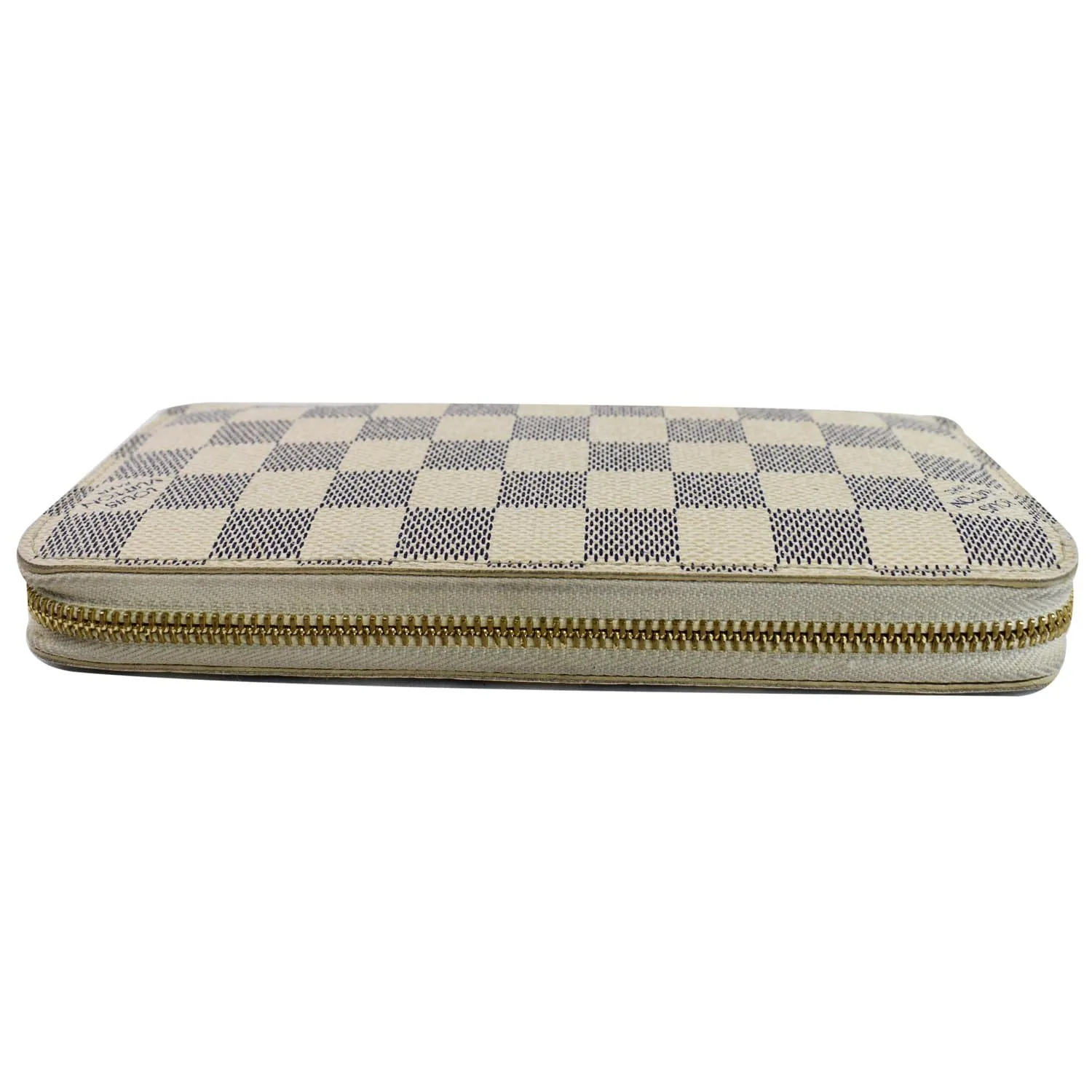 LOUIS VUITTON Damier Azur Zippy Wallet White