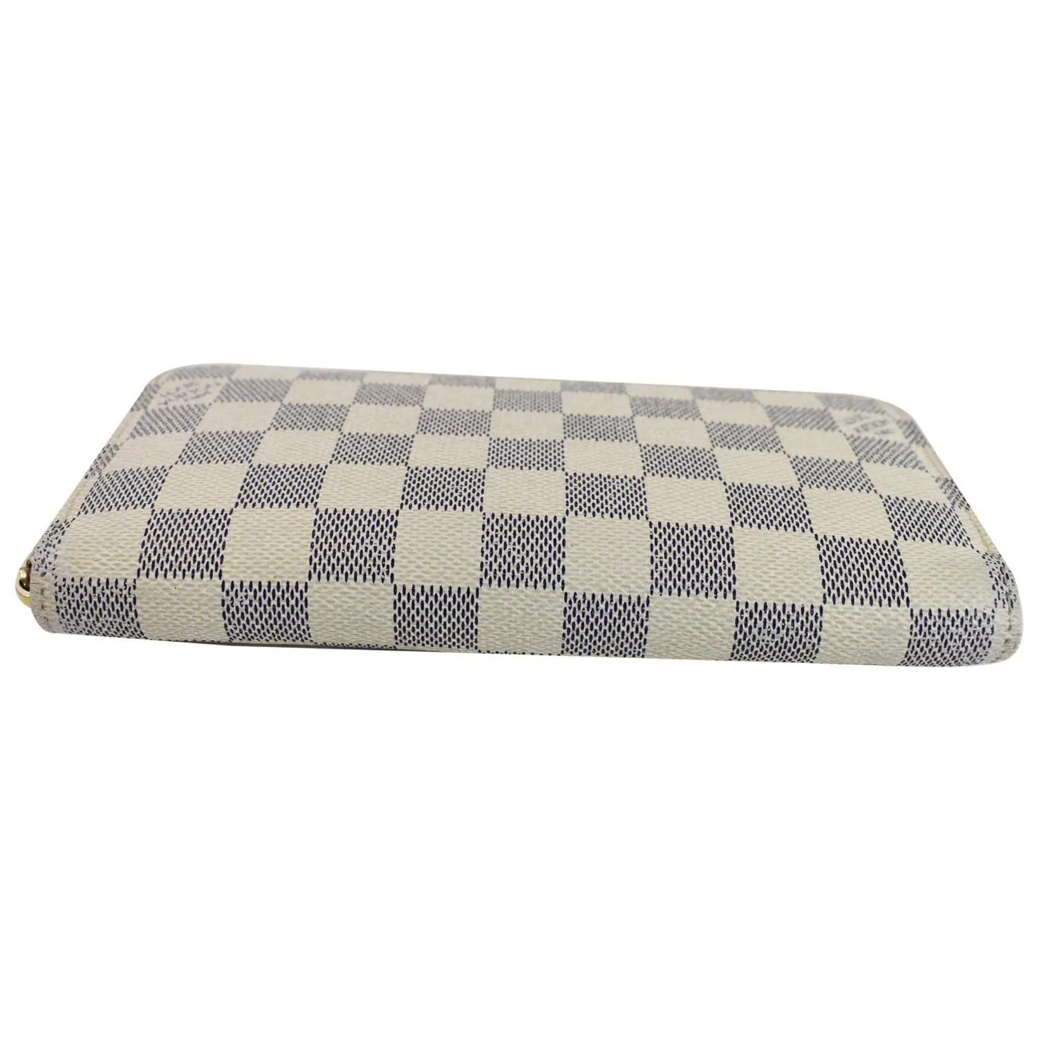 LOUIS VUITTON Damier Azur Zippy Wallet White
