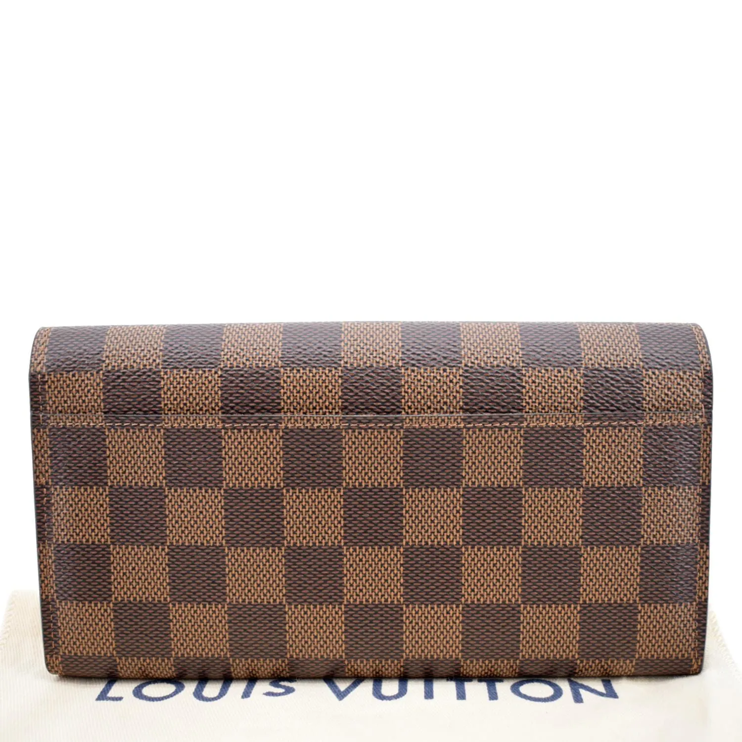 LOUIS VUITTON Damier Ebene Canvas Wallet Brown