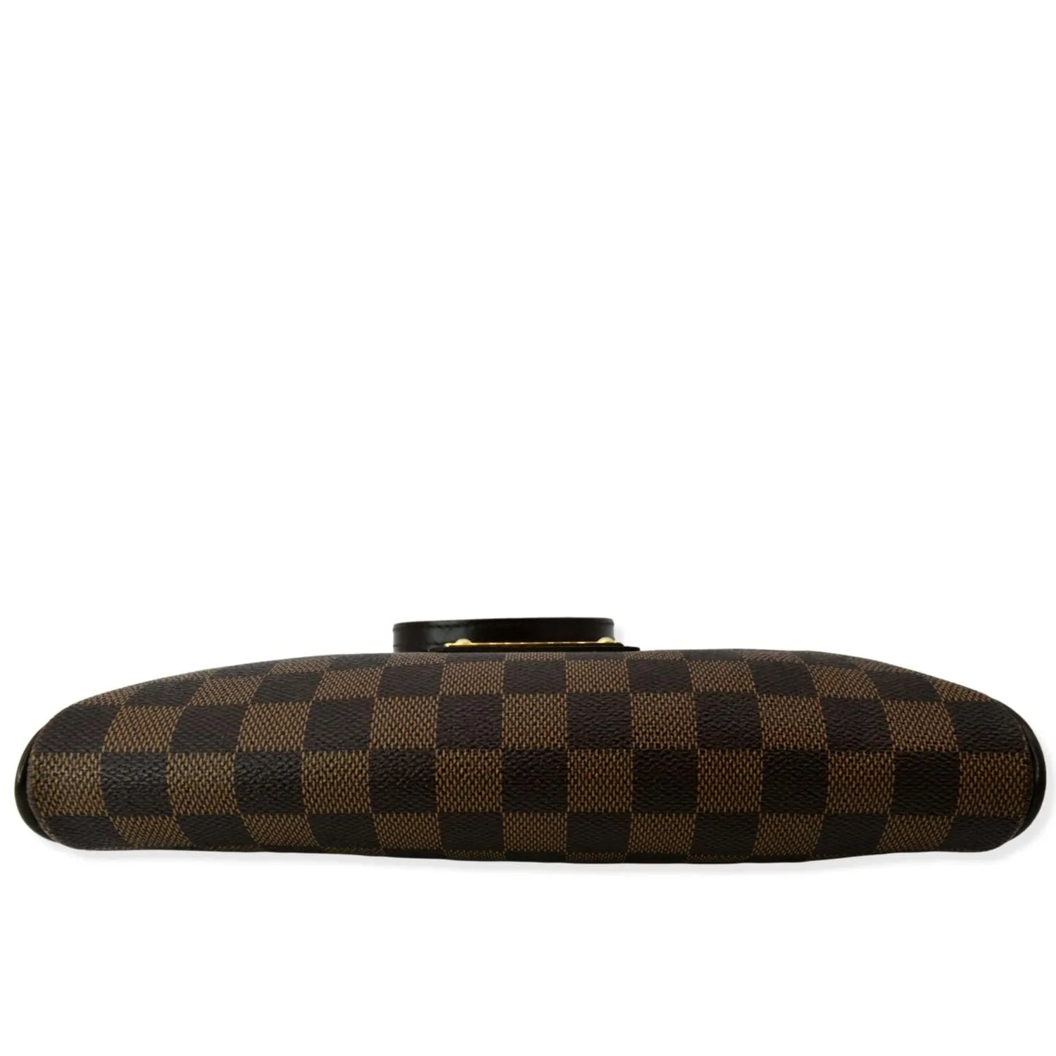 LOUIS VUITTON Eva Pochette Damier Ebene Clutch Crossbody Bag Brown