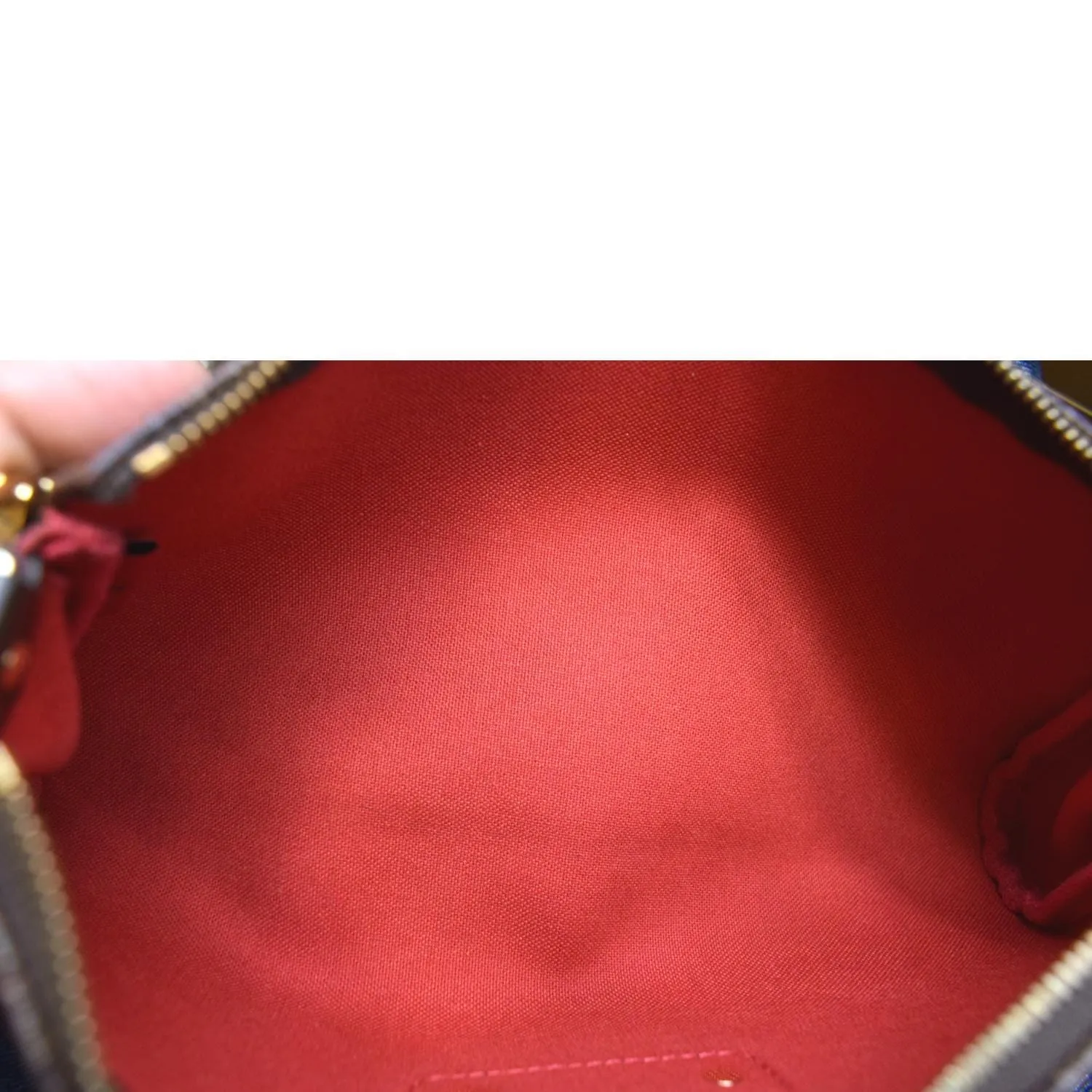 LOUIS VUITTON Eva Pochette Damier Ebene Clutch Crossbody Bag Brown